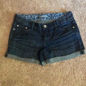 Express denim shorts